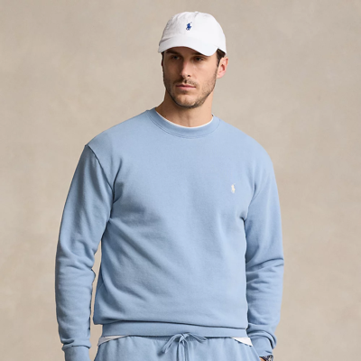 Shop Polo Ralph Lauren Loopback Fleece Sweatshirt In Channel Blue