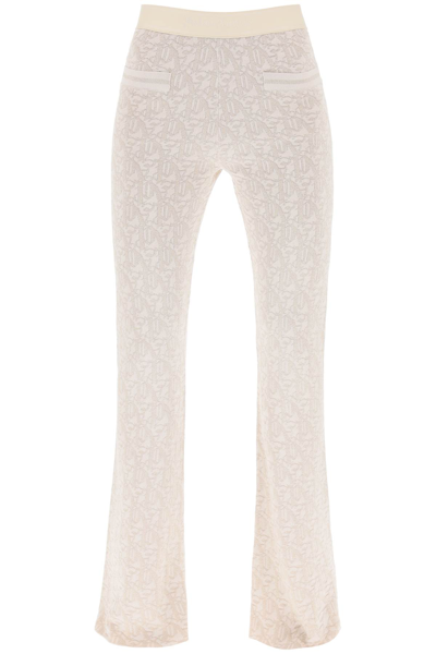 Shop Palm Angels Monogram Pants In Lurex Knit In Multi-colored