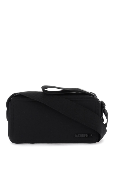 Shop Jacquemus Nylon 'le Cuerda Horizontal' Crossbody Bag In Black