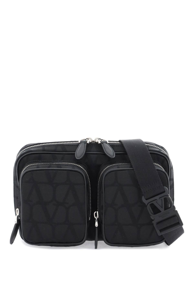 Shop Valentino Black Iconographe Crossbody Bag