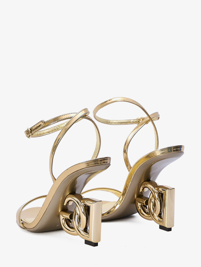 Shop Dolce & Gabbana Keira 105 Sandals In Gold