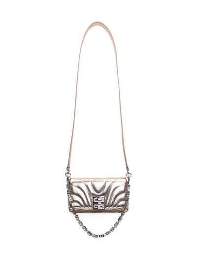 Shop Givenchy 4g Soft Micro Bag In Gold