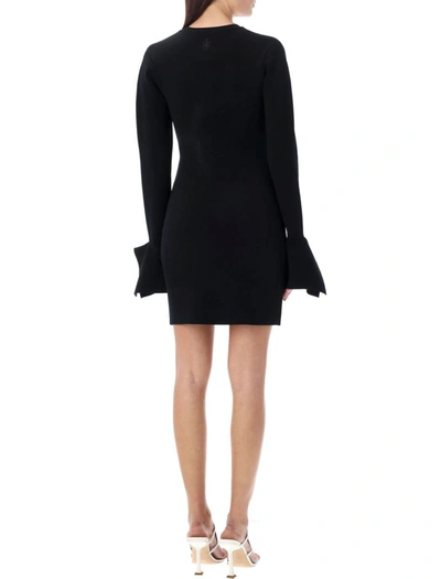 Shop Jw Anderson J.w. Anderson Ruffle Sleeves Mini Dress In Black