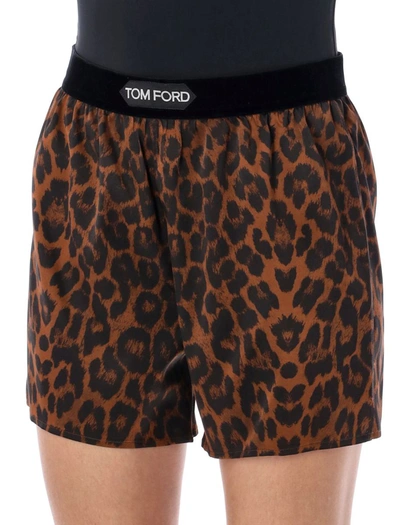 Shop Tom Ford Boxer Shorts In Leopard