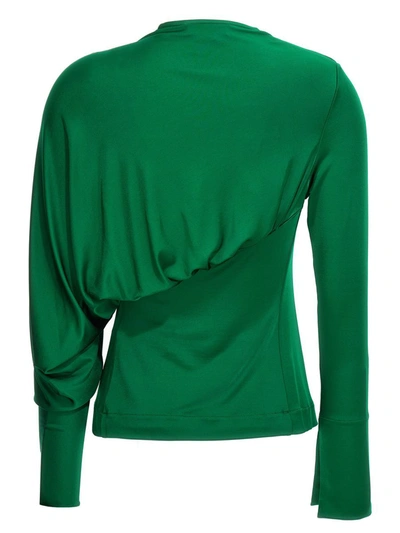 Shop Victoria Beckham 'gathered Circle Detail' Top In Green