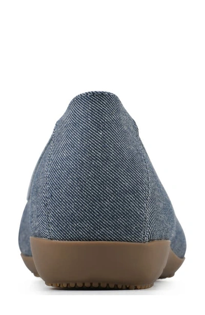 Cliffs By White Mountain White Mountain Charmed Flat In Denim Blue/ Fabric
