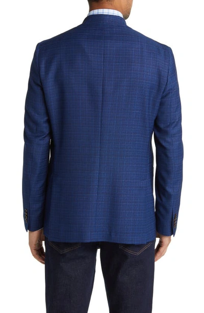 Ted Baker Keith Slim Fit Plaid Wool Sport Coat In Blue