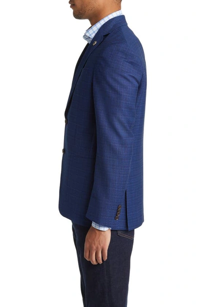 Ted Baker Keith Slim Fit Plaid Wool Sport Coat In Blue