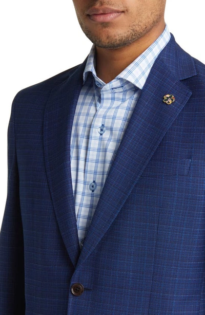 Ted Baker Keith Slim Fit Plaid Wool Sport Coat In Blue