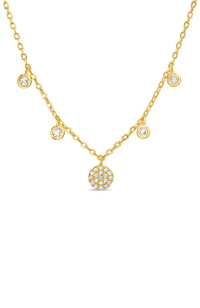 Shop Paige Harper Cubic Zirconia Round Station Necklace In Gold