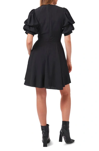 Shop 1.state Tiered Bubble Sleeve Dress In Rich Black
