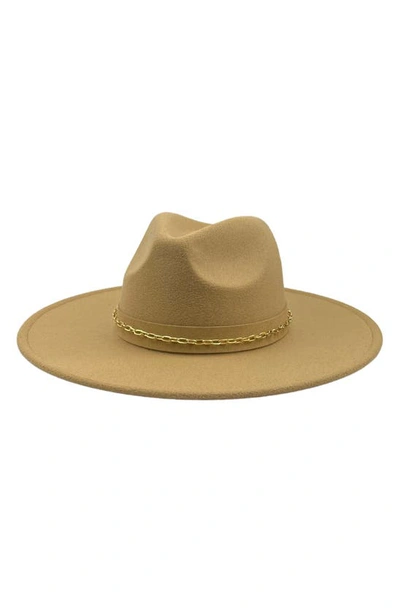 Marcus Adler Chain Band Wool Hat In Camel