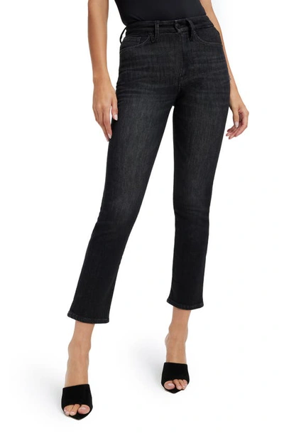 Good American Good Legs High Waist Ankle Straight Leg Jeans In Black218