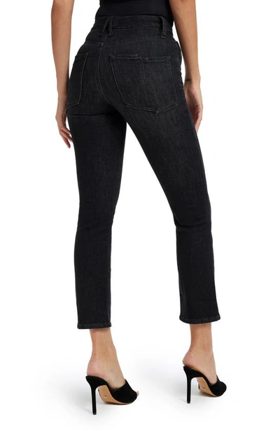 Good American Good Legs High Waist Ankle Straight Leg Jeans In Black218