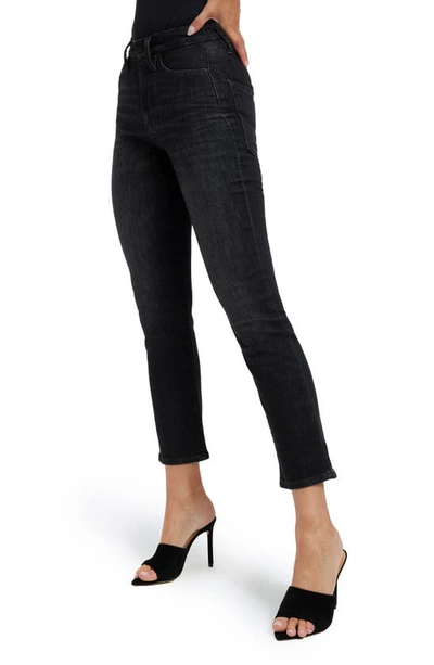 Good American Good Legs High Waist Ankle Straight Leg Jeans In Black218