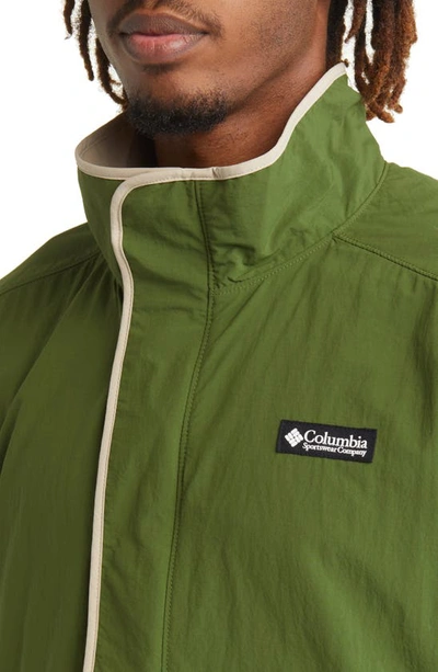 Columbia Deschutes Valley Wind Shell Jacket In Green In Ancient Fossil