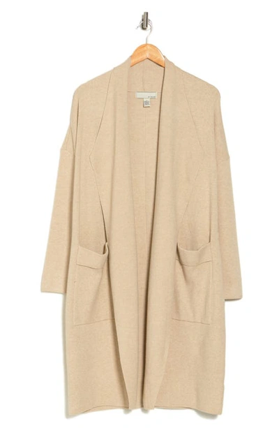 Shop By Design Andrea Open Front Long Cardigan In Oatmeal