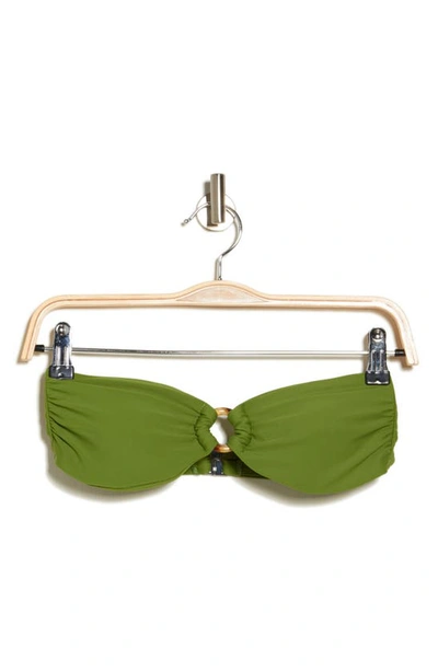 Shop Veronica Beard Carper Bandeau Bikini Top In Forest Army