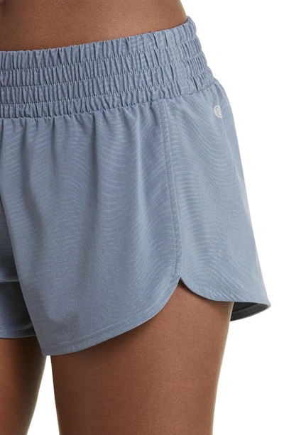 Shop Zella Altitude Running Shorts In Grey Grsaille Moire Embossed