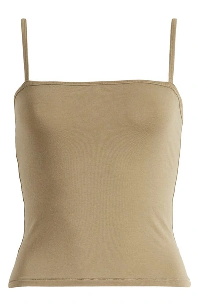 Shop Skims Square Neck Camisole In Army