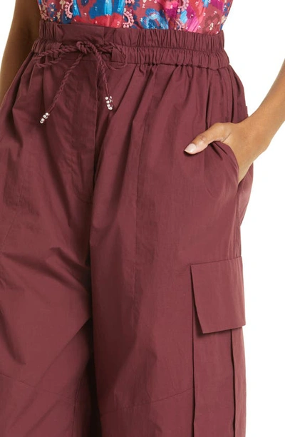 Farm Rio Ankle Cargo Pants In Blush