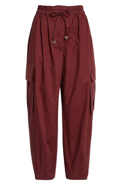 Farm Rio Ankle Cargo Pants In Blush
