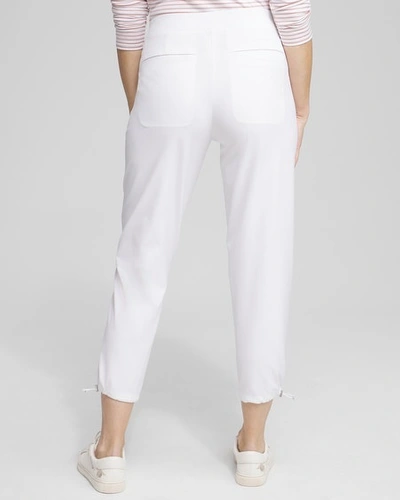 Chico's Bungee Cropped Pants In White Size 14 |  Zenergy Activewear In White