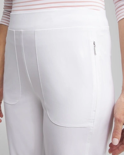 Chico's Bungee Cropped Pants In White Size 14 |  Zenergy Activewear In White