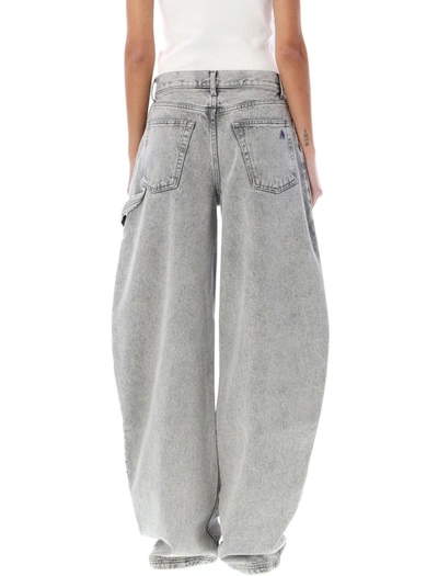 Shop Attico The  ''effie'' Jeans In Light Grey