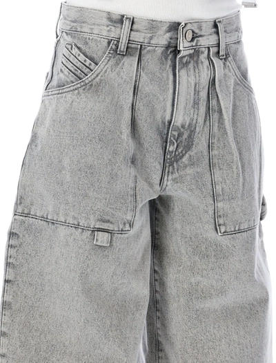 Shop Attico The  ''effie'' Jeans In Light Grey