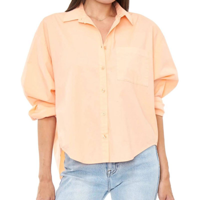 Shop Pistola Sloane Oversized Button Down Shirt In Yellow