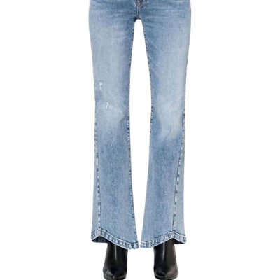 Shop Noend Denim Donna 90's High Rise Flare Jeans In Blue