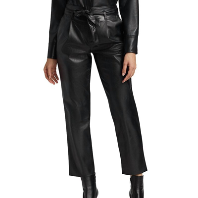 Shop Paige Melila Leather Pant In Black
