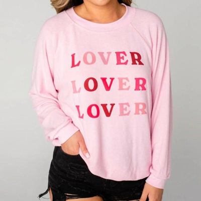 Shop Buddylove Courtney Lover Lover Lover Sweatshirt In Pink