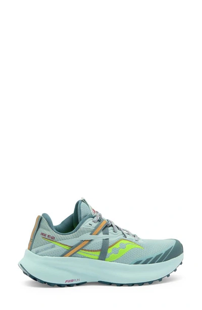 Shop Saucony Ride 15 Tr Trail Running Shoe In Mineral/ Citron