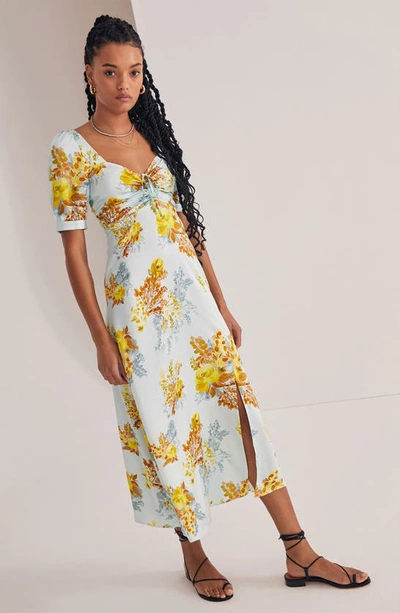 Favorite Daughter The Vineyard Floral Print Maxi Dress In Sky Blue Multi