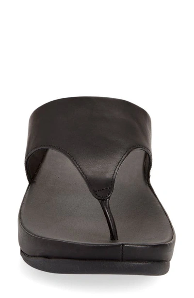 Shop Fitflop Shuv Wedge Flip Flop In All Black