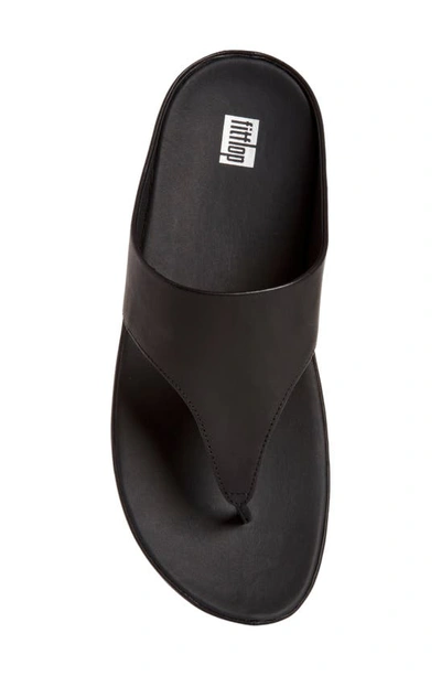 Shop Fitflop Shuv Wedge Flip Flop In All Black