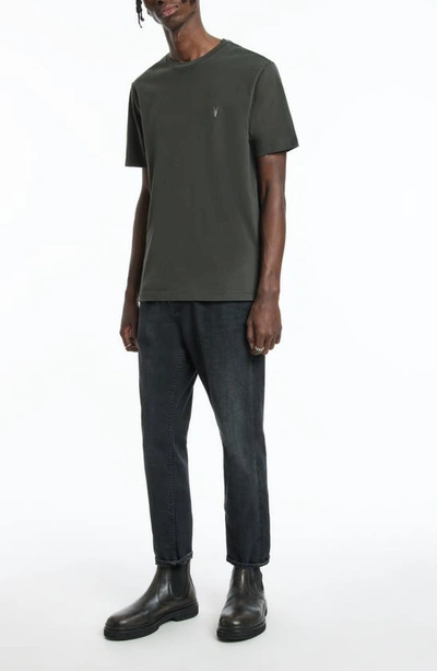 Shop Allsaints Brace Tonic Slim Fit Cotton T-shirt In Shaded Green