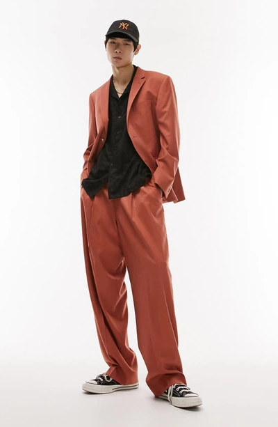 Shop Topman Single Breasted Suit Jacket In Brown