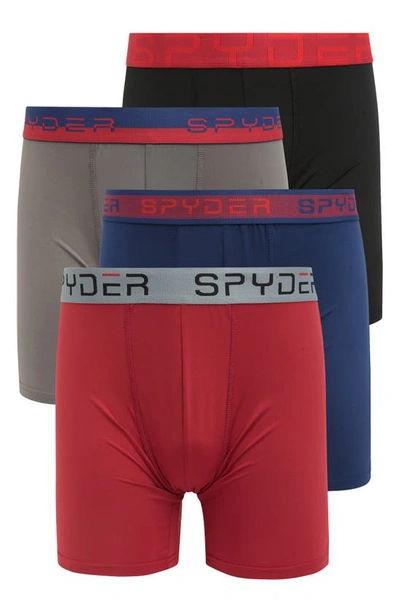 Shop Spyder 4-pack Boxer Briefs In Assorted