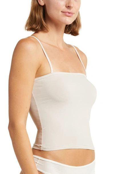 Skims Square Neck Camisole In Stone