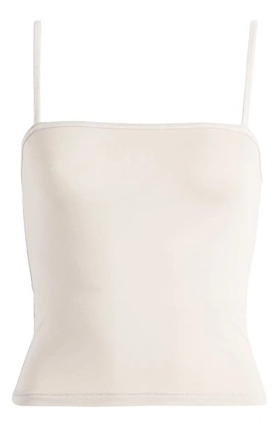 Shop Skims Square Neck Camisole In Stone