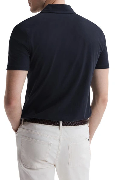 Shop Reiss Nammos Short Sleeve Pocket Polo In Navy