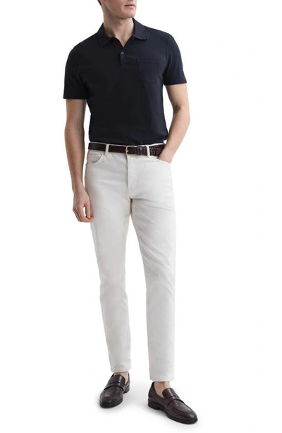 Shop Reiss Nammos Short Sleeve Pocket Polo In Navy