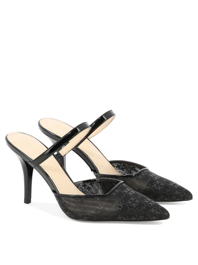 Shop Pinko "lucy" Lace Mules In Black