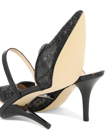 Shop Pinko "lucy" Lace Mules In Black