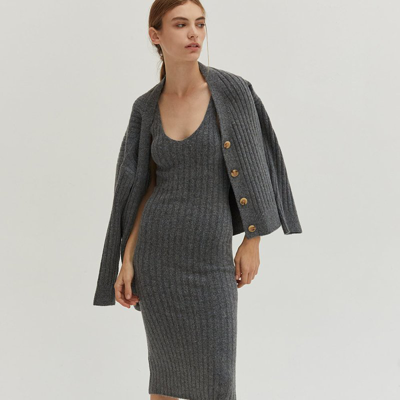 Shop Crescent Mave Two Piece Sweater Dress In Grey