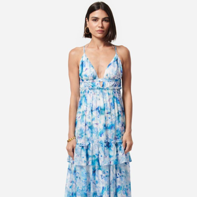 Shop Cami Nyc Doris Chiffon Dress Sea Floral In Blue