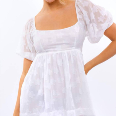 Shop Le Lis Daisy Mini Dress In White